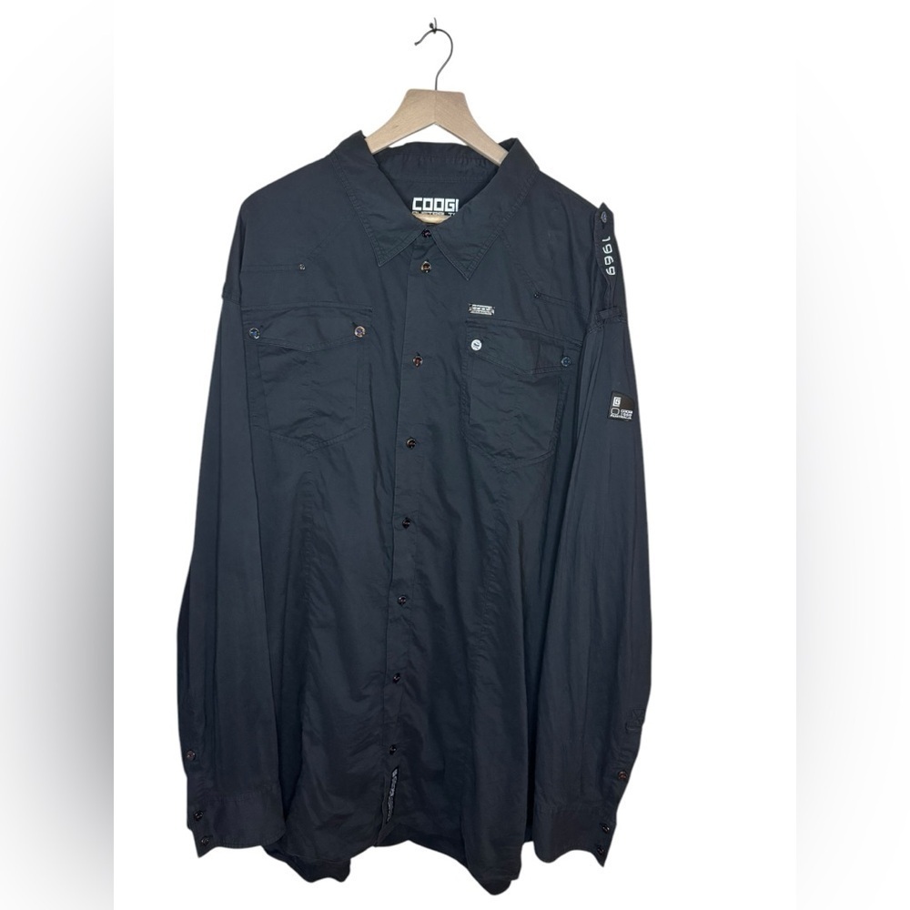 Coogi Vintage Long Sleeve Button Up Shirt Size 6XL Black